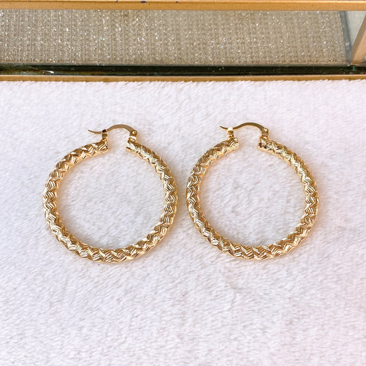 Arete de Oro Laminado 4 cm COA2851-2