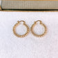 Arete de Oro Laminado 3 cm COA2850-2
