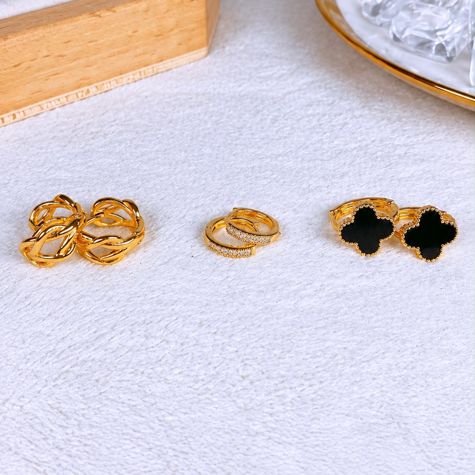 Set de Aretes de Oro Laminado COA2939-4