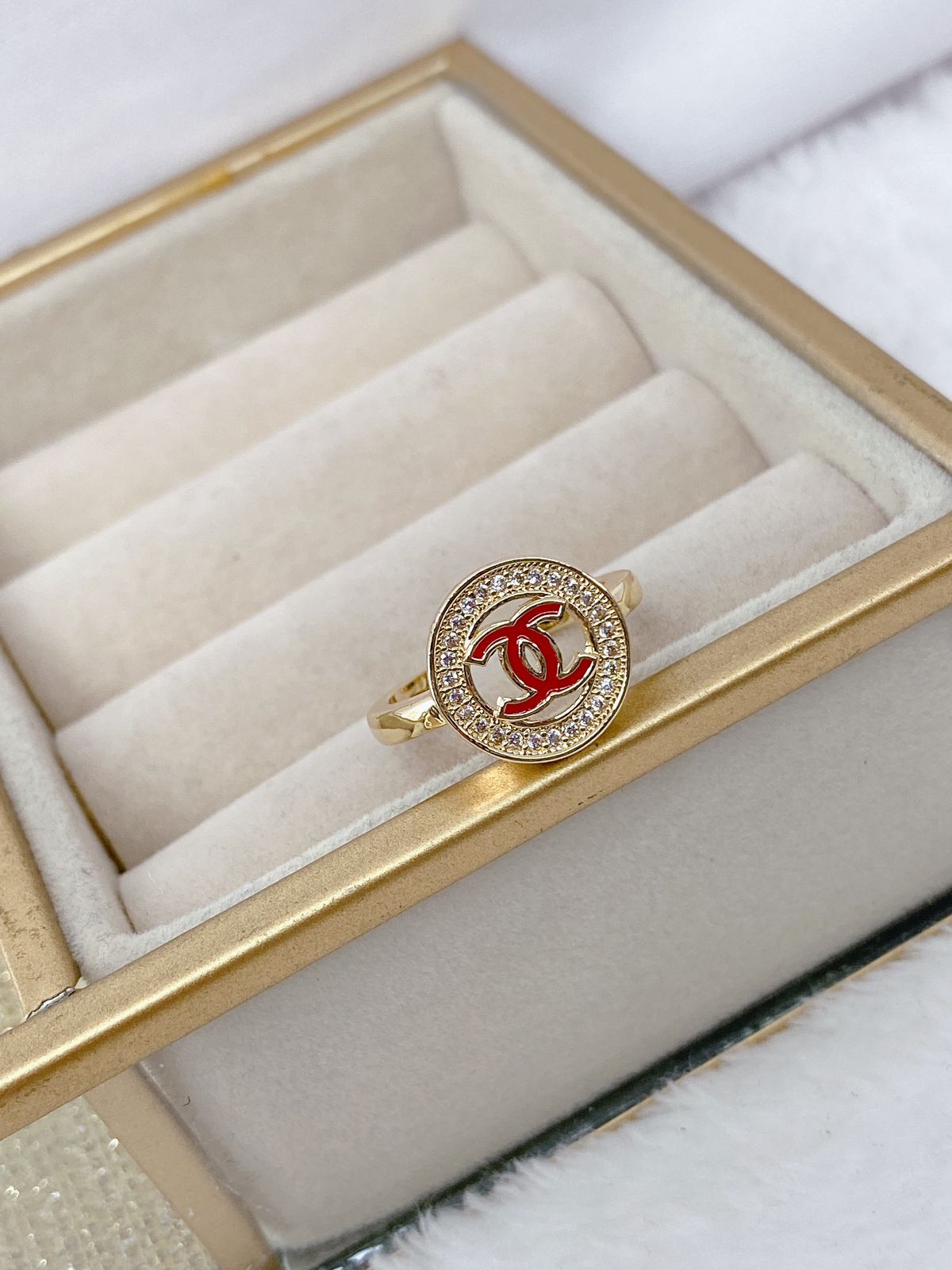 Anillo Chapa de Oro Ajustable ACO701-2