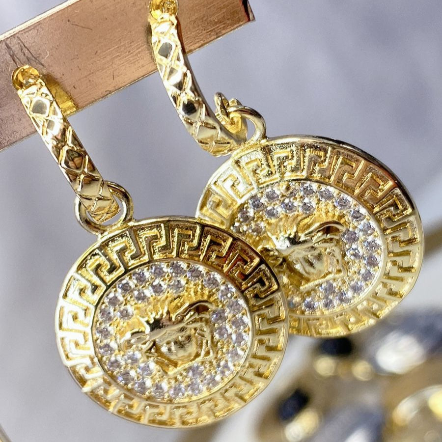 Arete de Chapa de Oro COA1784-1