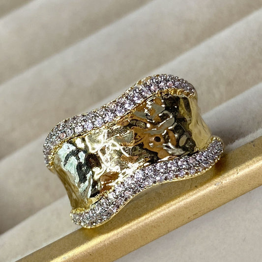 Anillo de Chapa de Oro Ajustable ACO1232-1