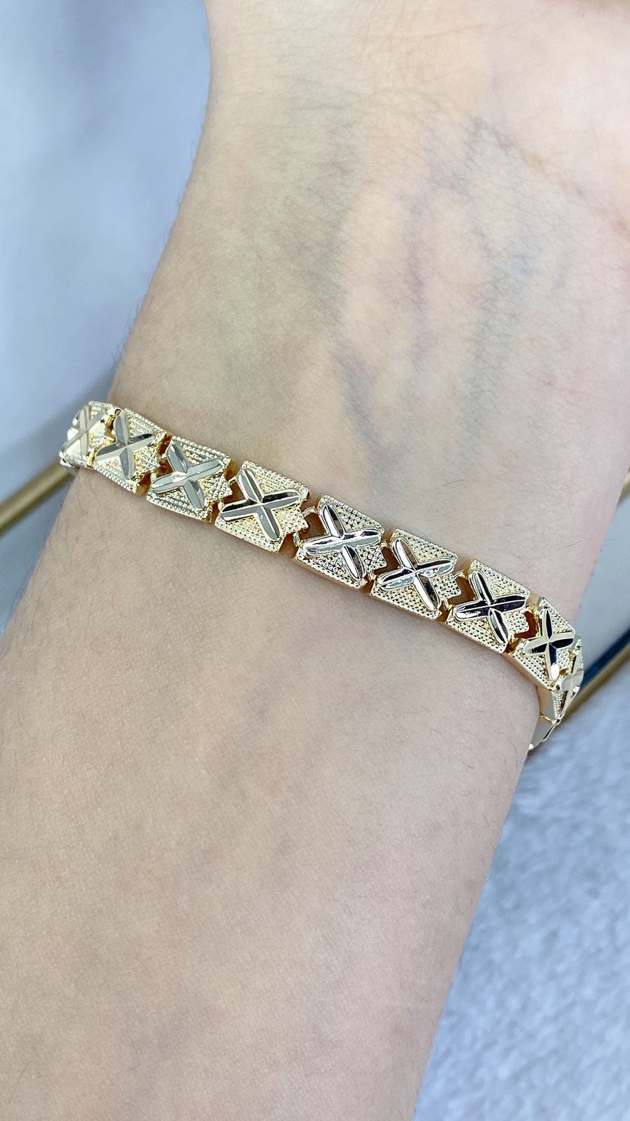 Pulsera de Chapa de Oro COP1450-1