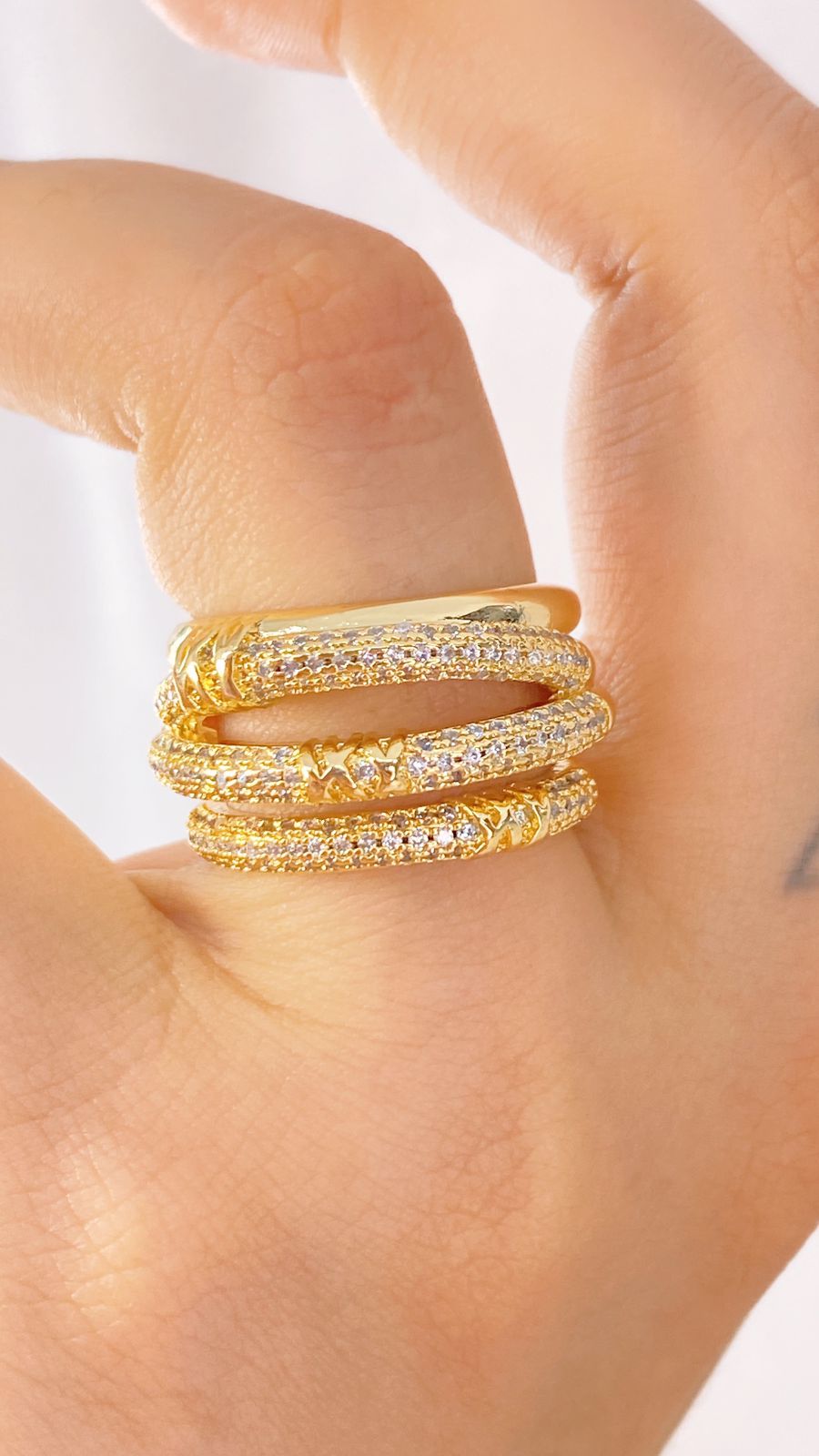 Anillo de Chapa de Oro Ajustable ACO1340-1