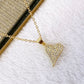 Collar de Acero Inoxidable y Dije de Chapa de Oro CAI2461-1