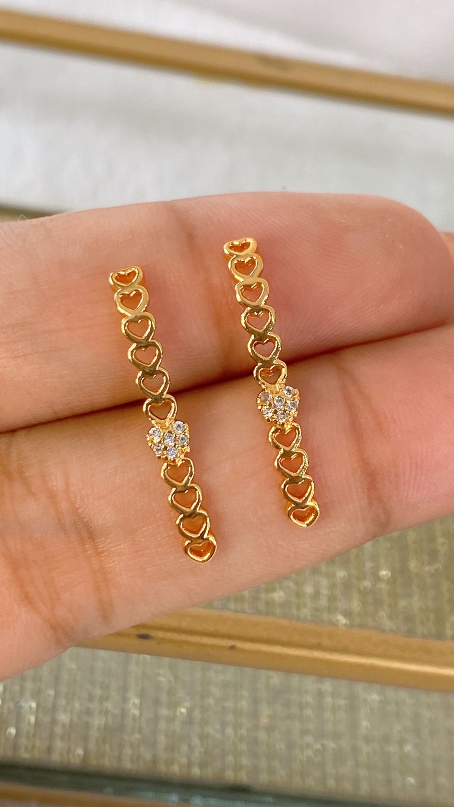 Arete de Chapa de Oro COA1956-1