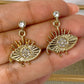 Arete de Chapa de Oro COA1965-6
