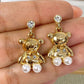 Arete de Chapa de Oro COA1977-1