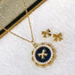 Collar de Acero Inoxidable y Chapa de Oro CAI2512-1