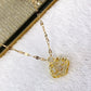 Collar de Acero Inoxidable y Dije de Chapa de Oro CAI2506-1