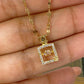 Collar de Acero Inoxidable y Dije de Chapa de Oro CAI2510-1