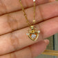 Collar de Acero Inoxidable y Dije de Chapa de Oro CAI2511-1