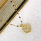 Collar de Acero Inoxidable y Dije de Chapa de Oro CAI2511-1