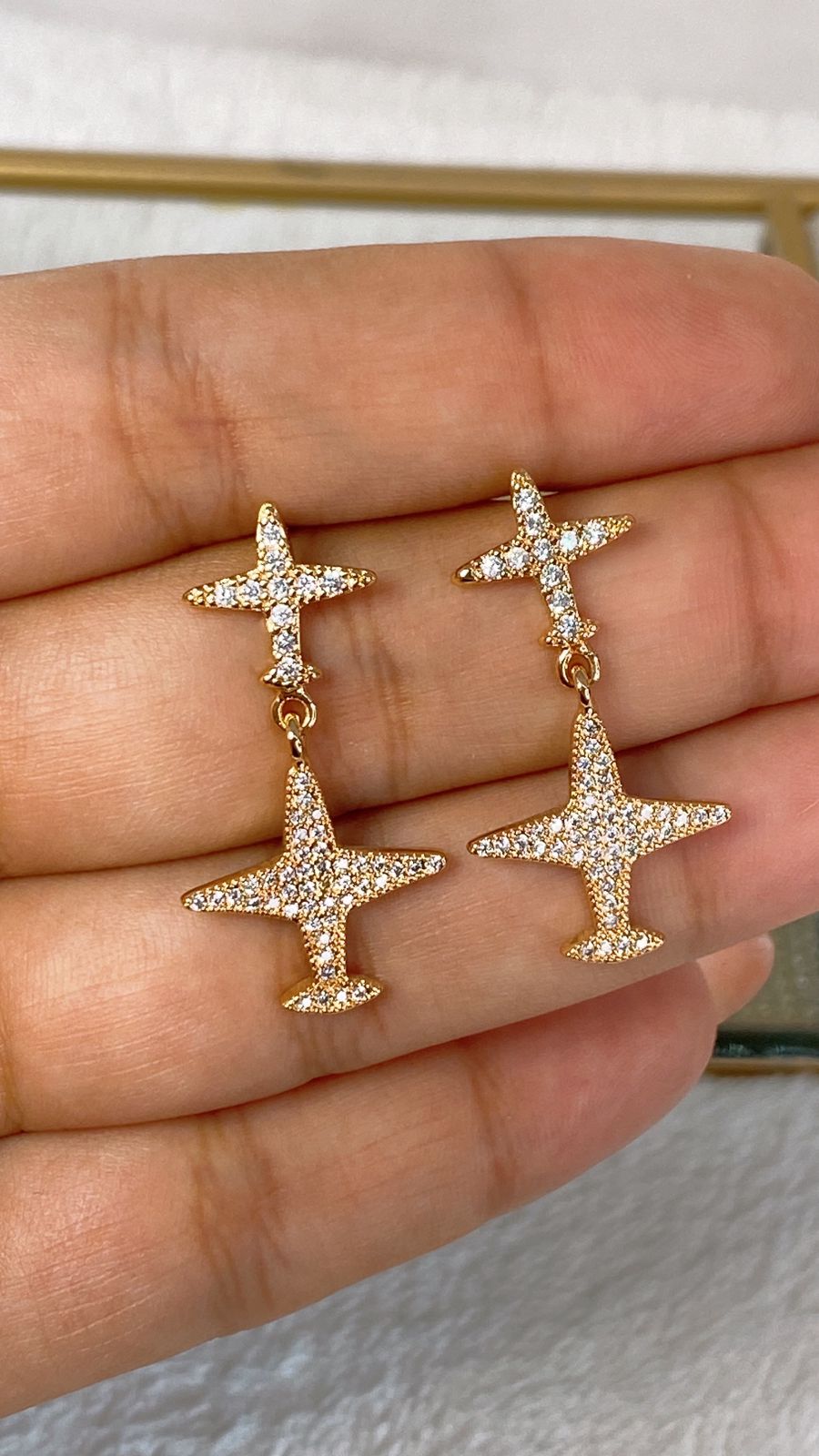 Arete de Chapa de Oro COA1992-1