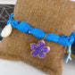 Pulsera de Tela con dijes de Acero Inoxidable y chapa de Oro PAI1018-3
