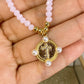 Collar de Cristal con Dije de Chapa de Oro CC2159-1