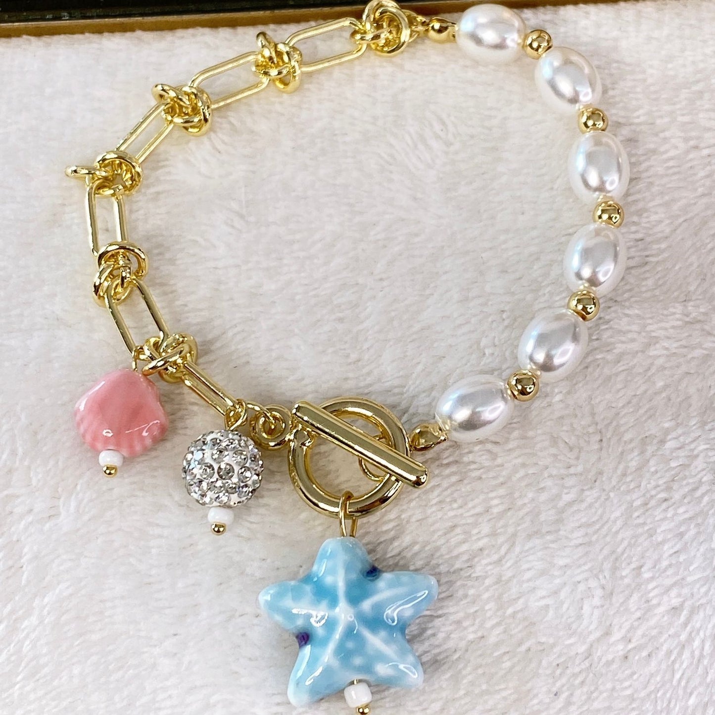 Pulsera de Bisutería con dijes de Acrilico PB750-1