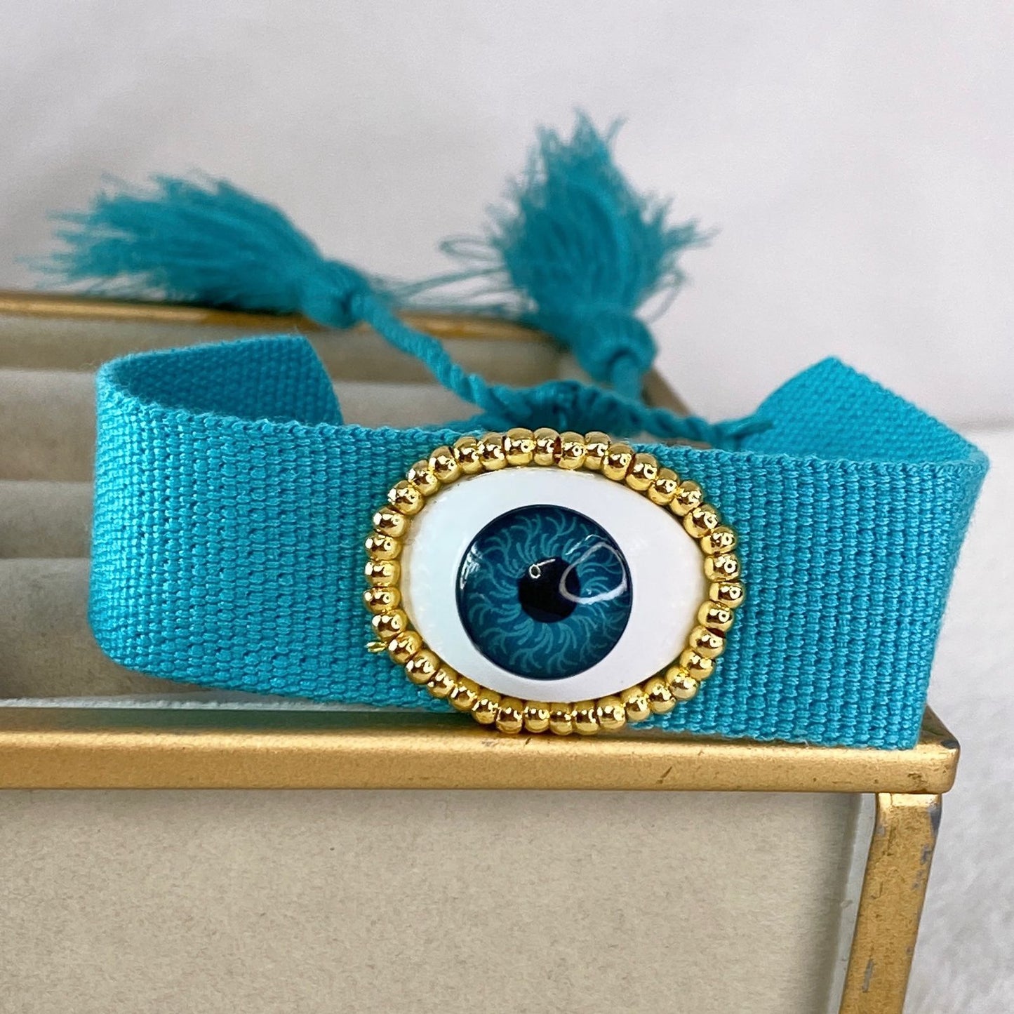 Pulsera de Tele y Chapa de Oro COP1573-4