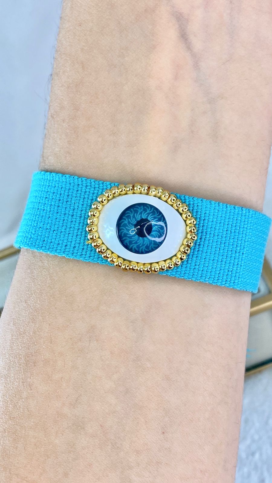 Pulsera de Tele y Chapa de Oro COP1573-4