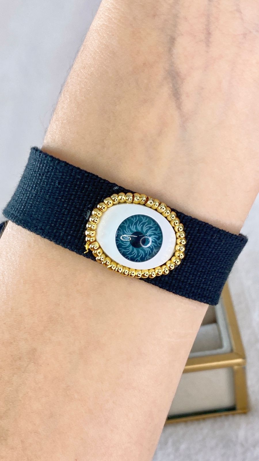 Pulsera de Tele y Chapa de Oro COP1573-2