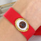 Pulsera de Tele y Chapa de Oro COP1573-1