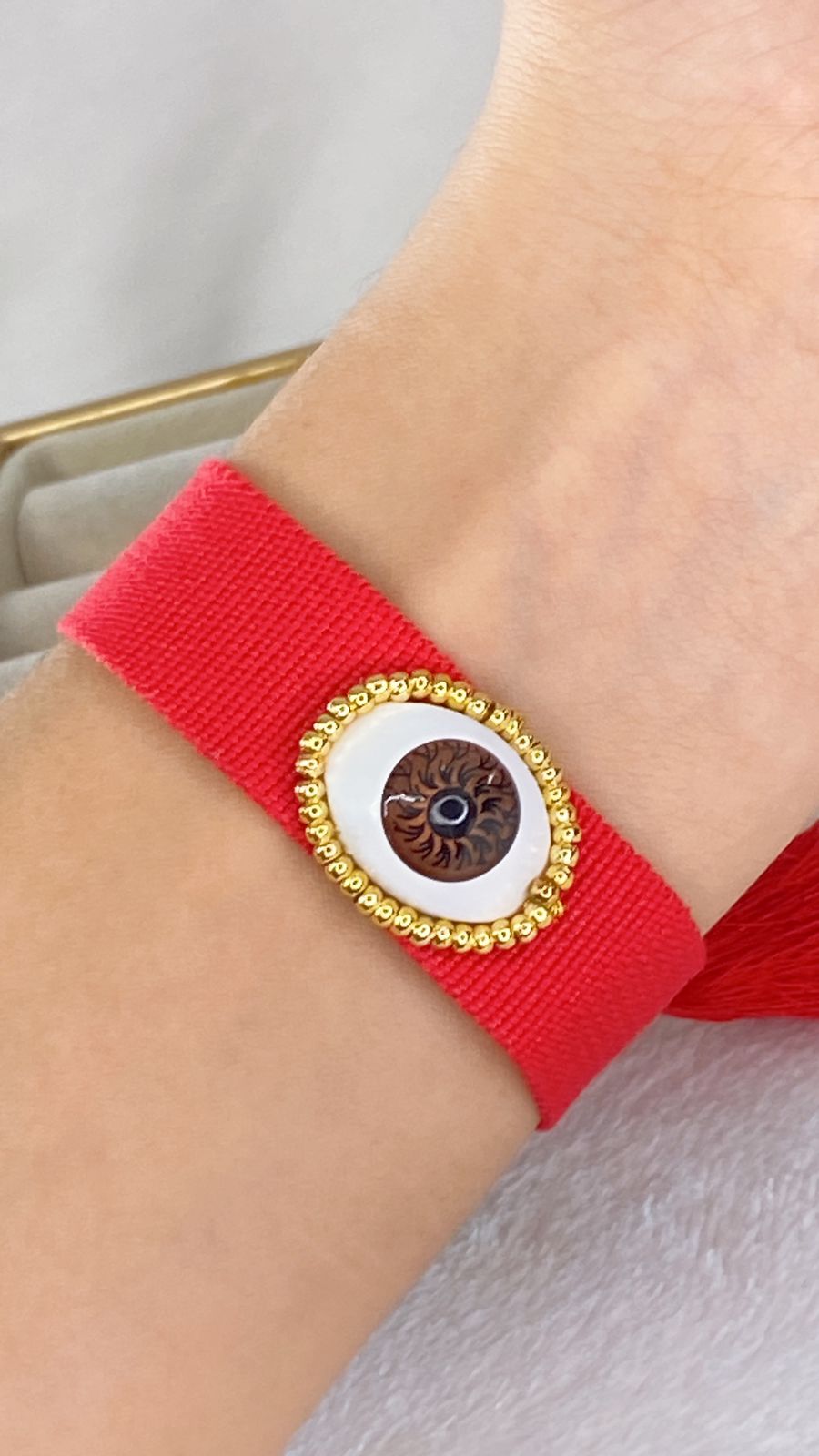 Pulsera de Tele y Chapa de Oro COP1573-1