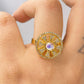 Anillo de Chapa de Oro Giratorio Ajustable ACO1403-1