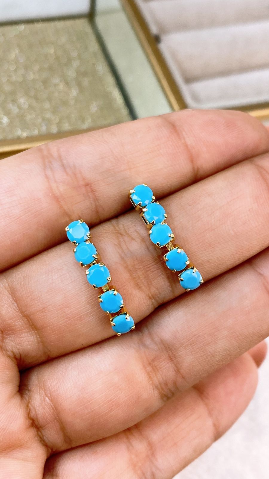 Arete de Chapa de Oro COA2029-4