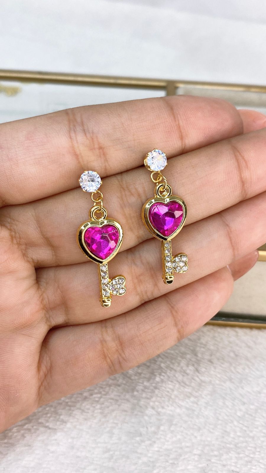 Arete de Chapa de Oro COA2350-1