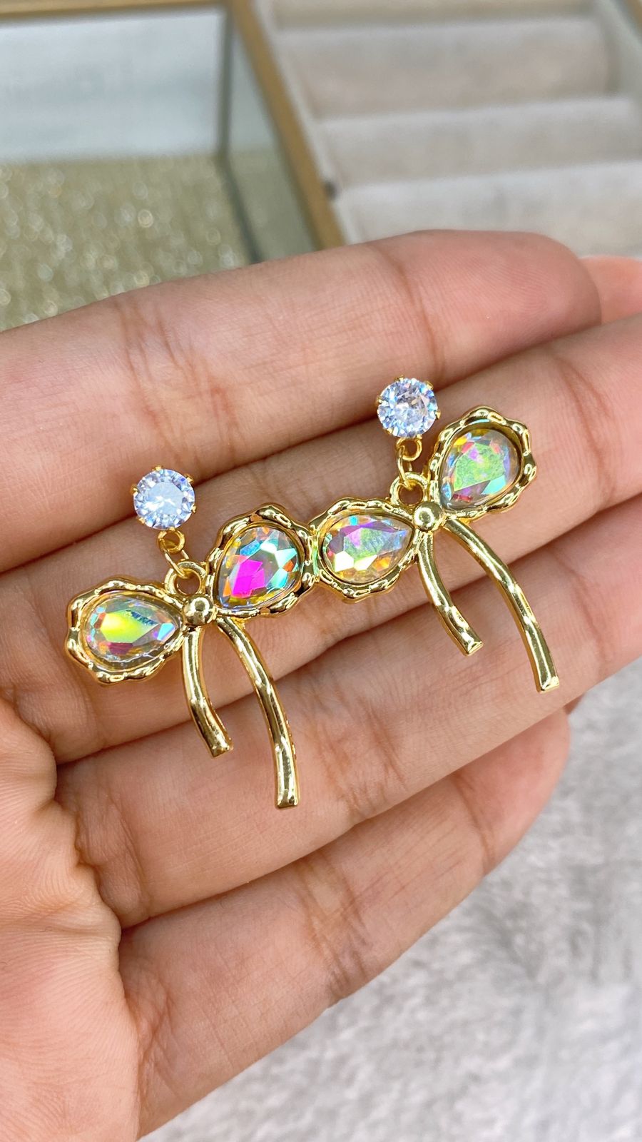 Arete de Chapa de Oro COA2351-5