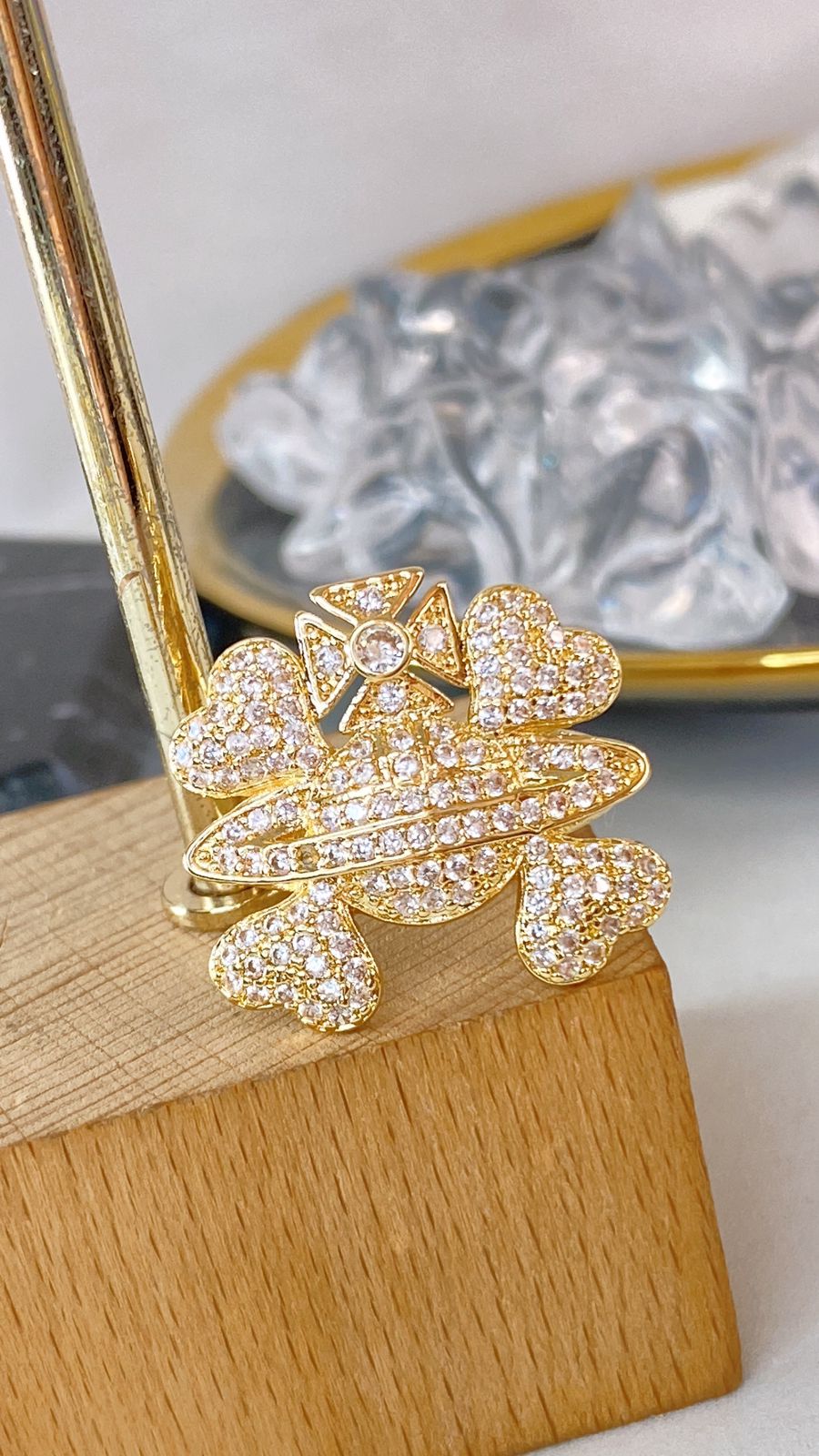 Anillo Chapa de Oro Ajustable ACO1461-1