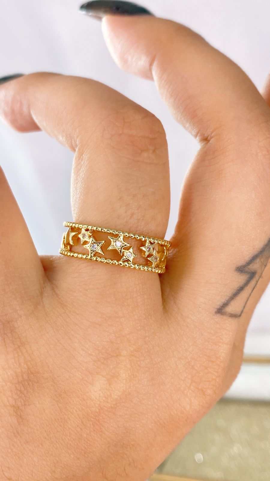 Anillo Chapa de Oro Ajustable ACO1464-1