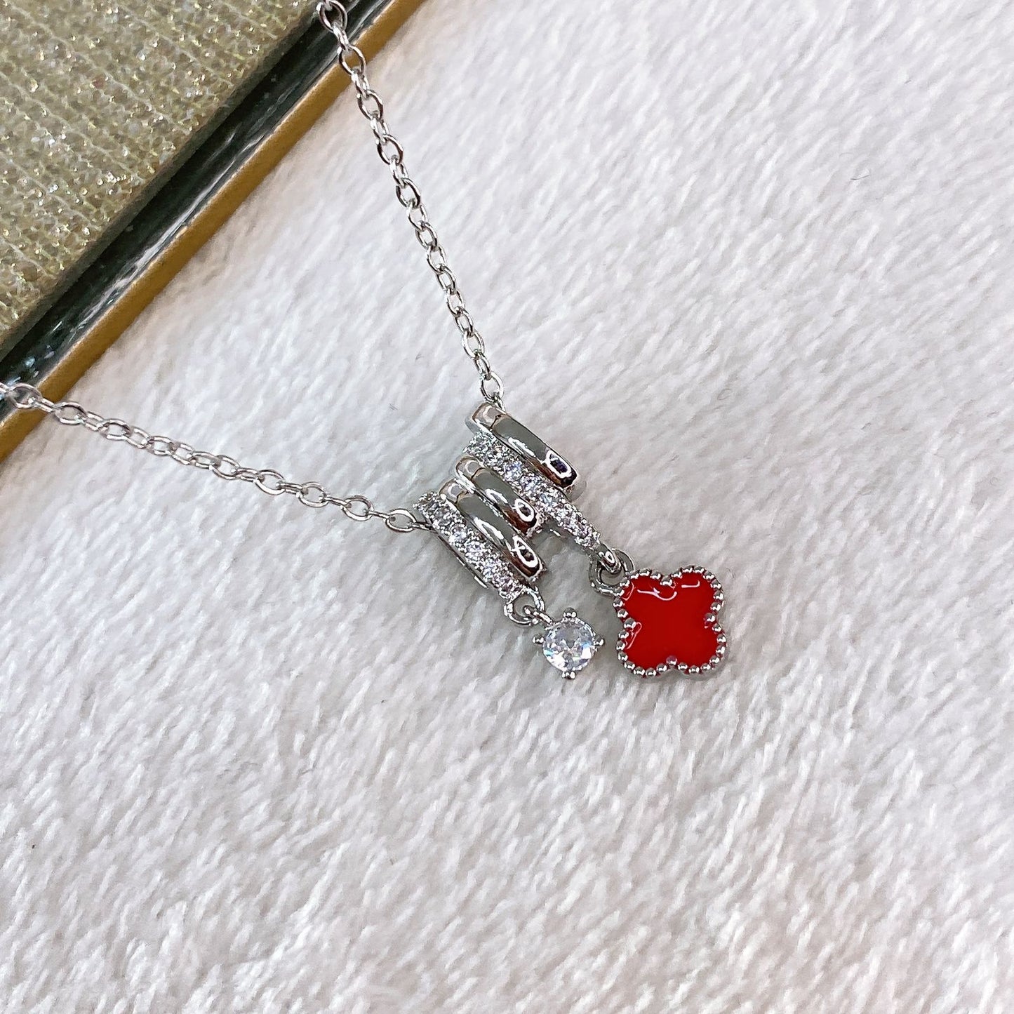 Collar de Acero Inoxidable y Dije de Chapa de Oro CAI2730-2