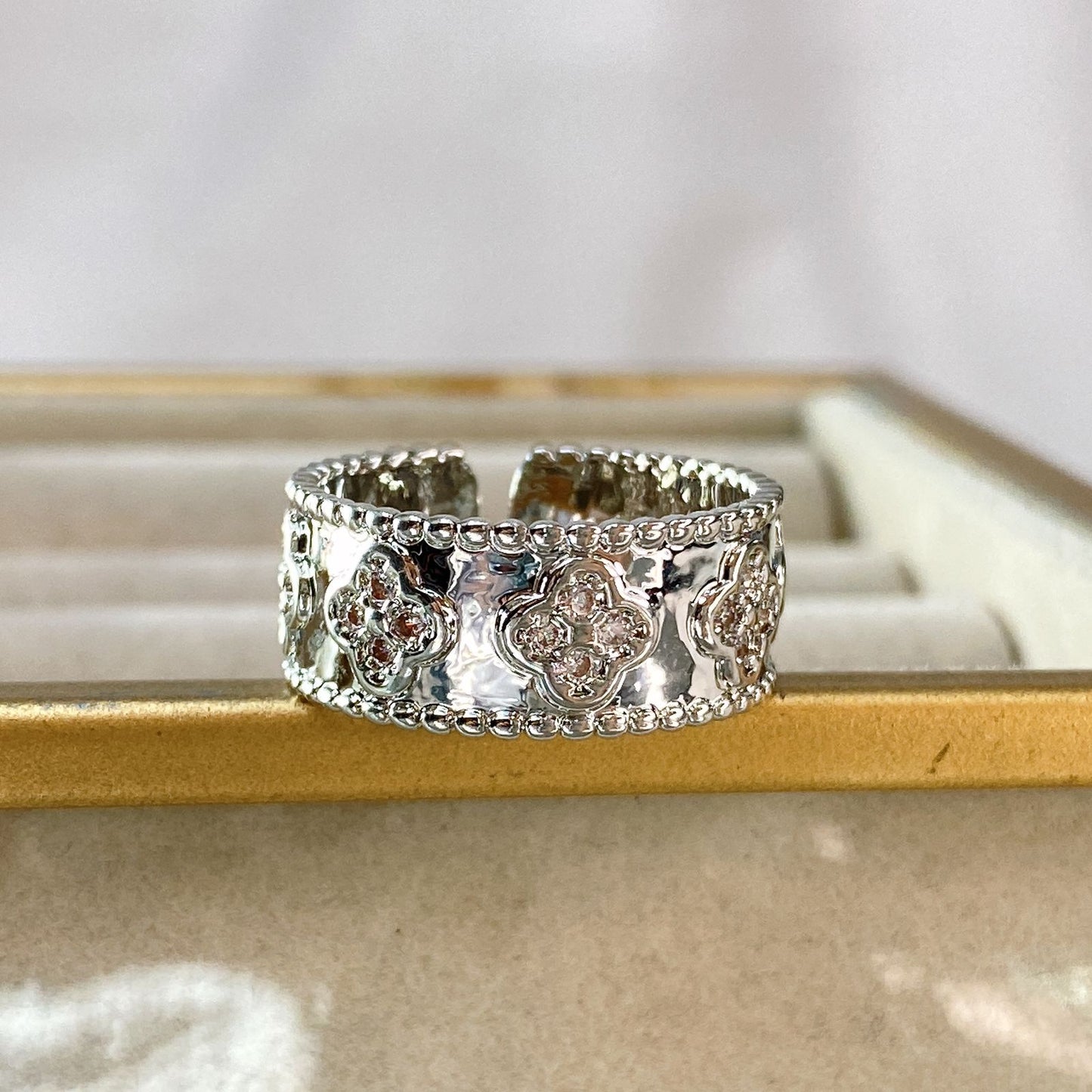 Anillo Chapa de Oro Ajustable ACO1474-2