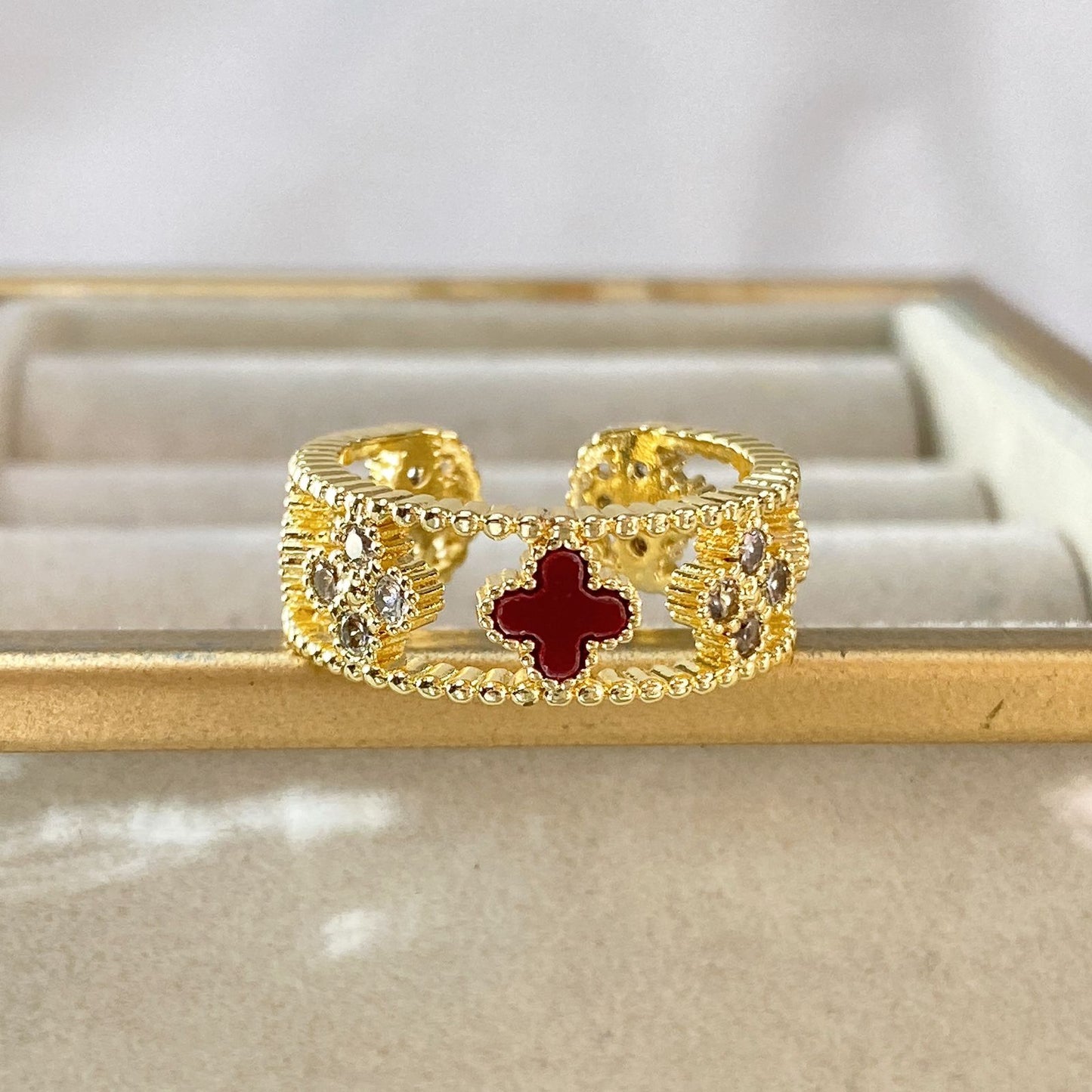 Anillo Chapa de Oro Ajustable ACO1480-1