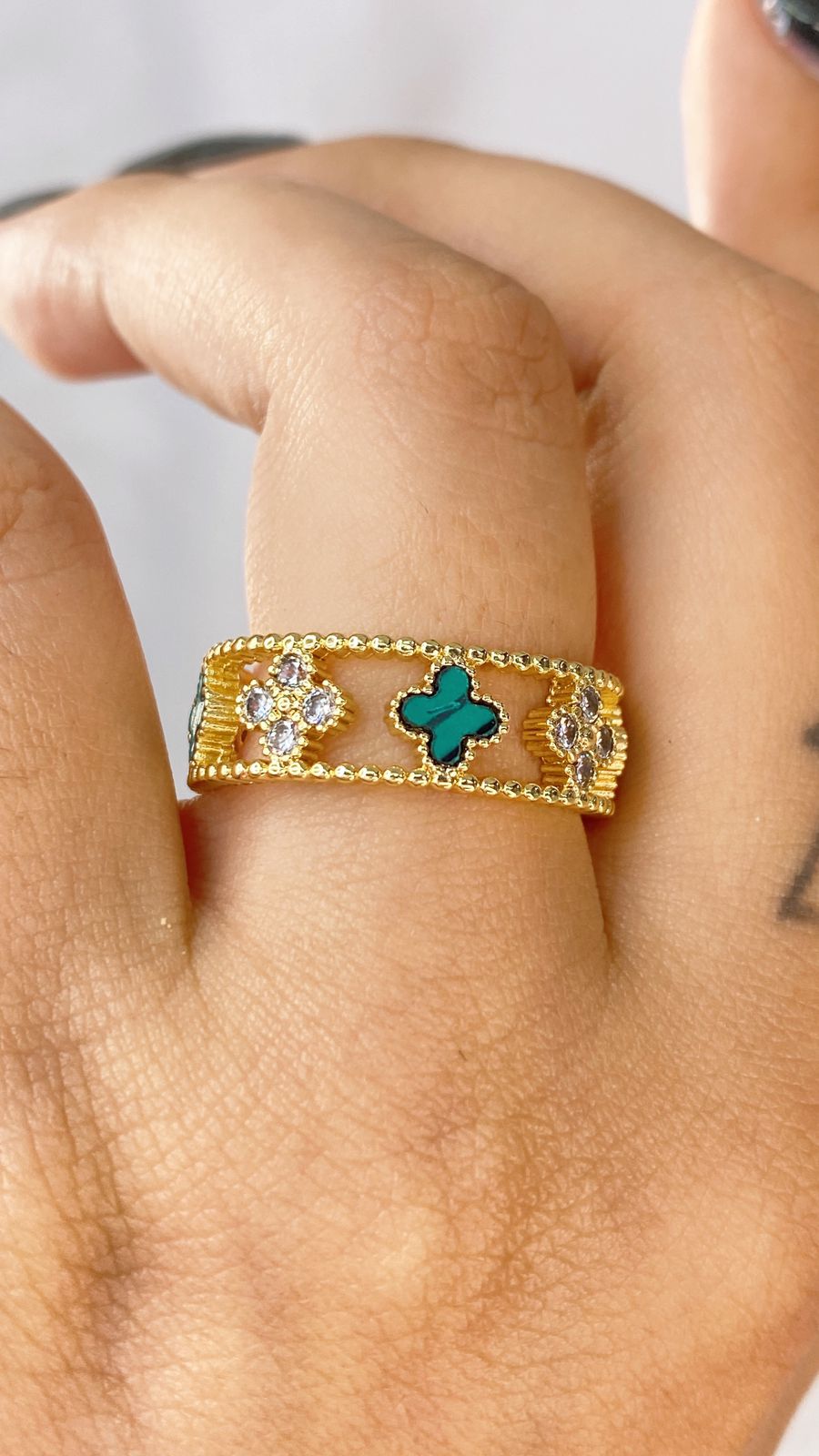 Anillo Chapa de Oro Ajustable ACO1481-1