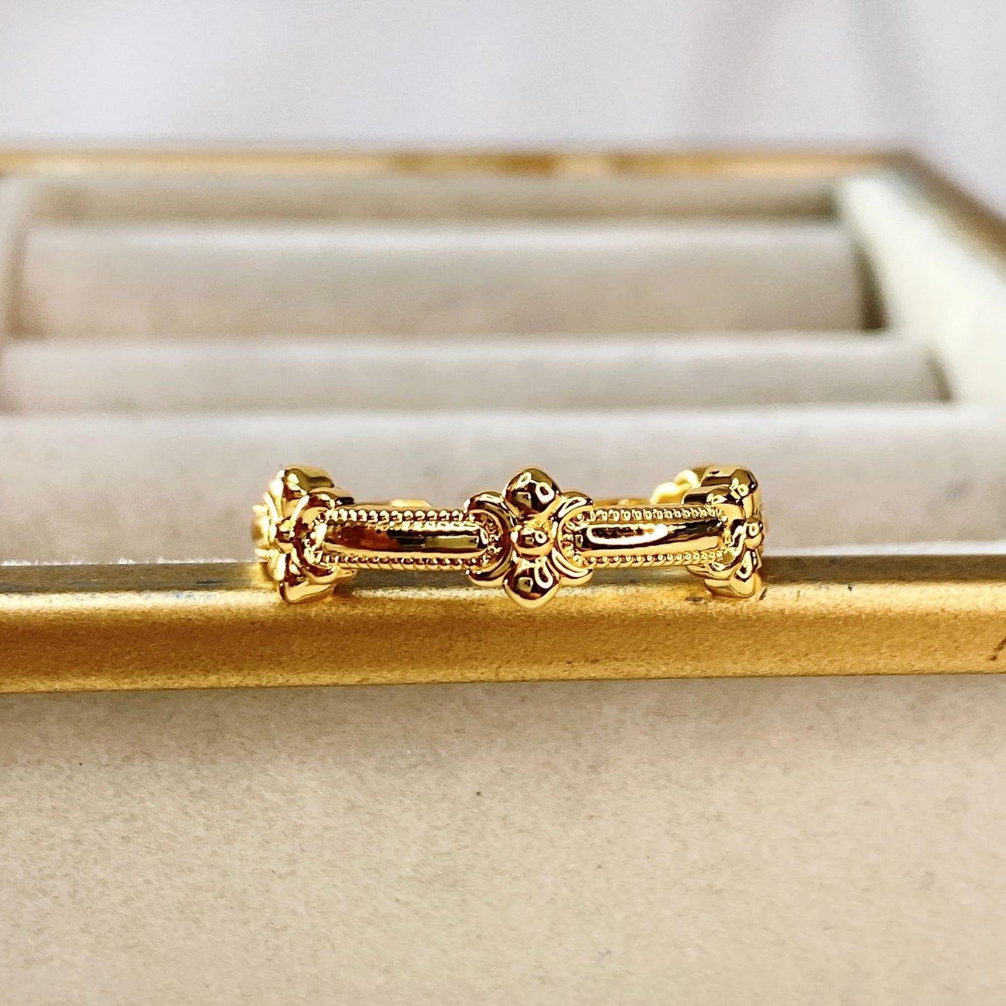 Anillo Chapa de Oro Ajustable ACO1476-1