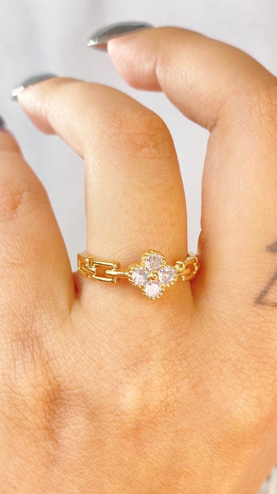 Anillo Chapa de Oro Ajustable ACO1483-2