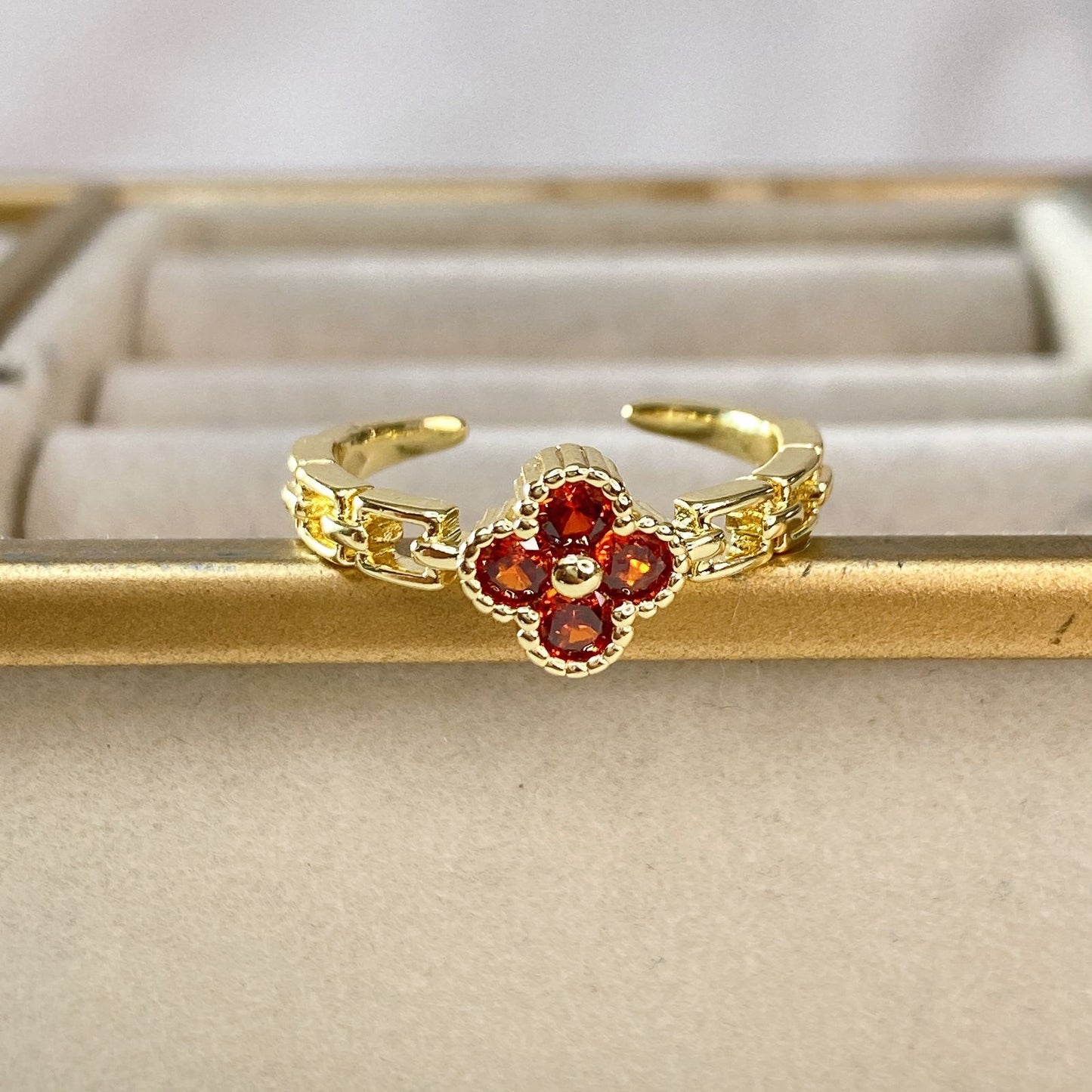 Anillo Chapa de Oro Ajustable ACO1483-1