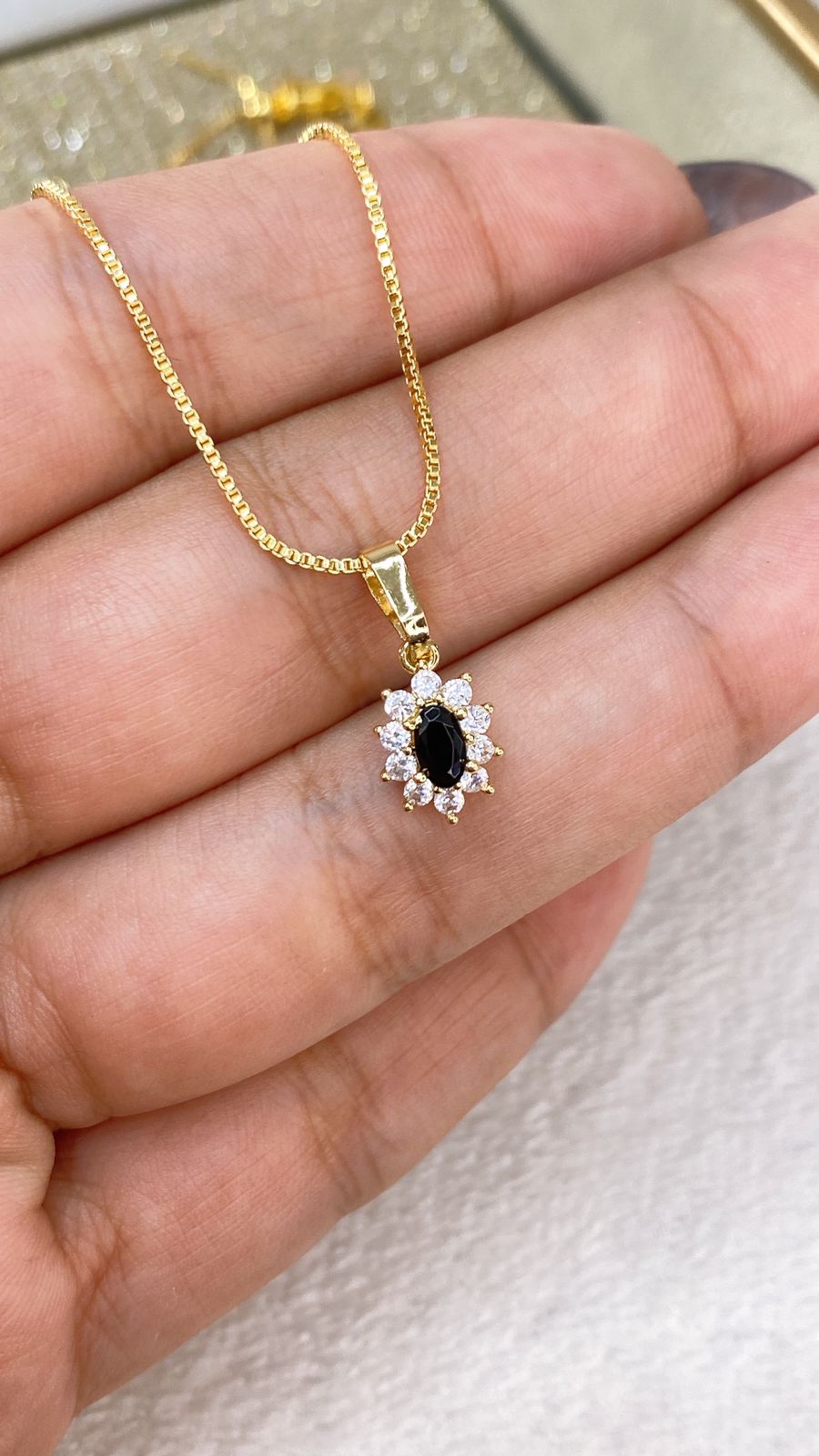 Collar de Chapa de Oro y Zirconias CC2252-5