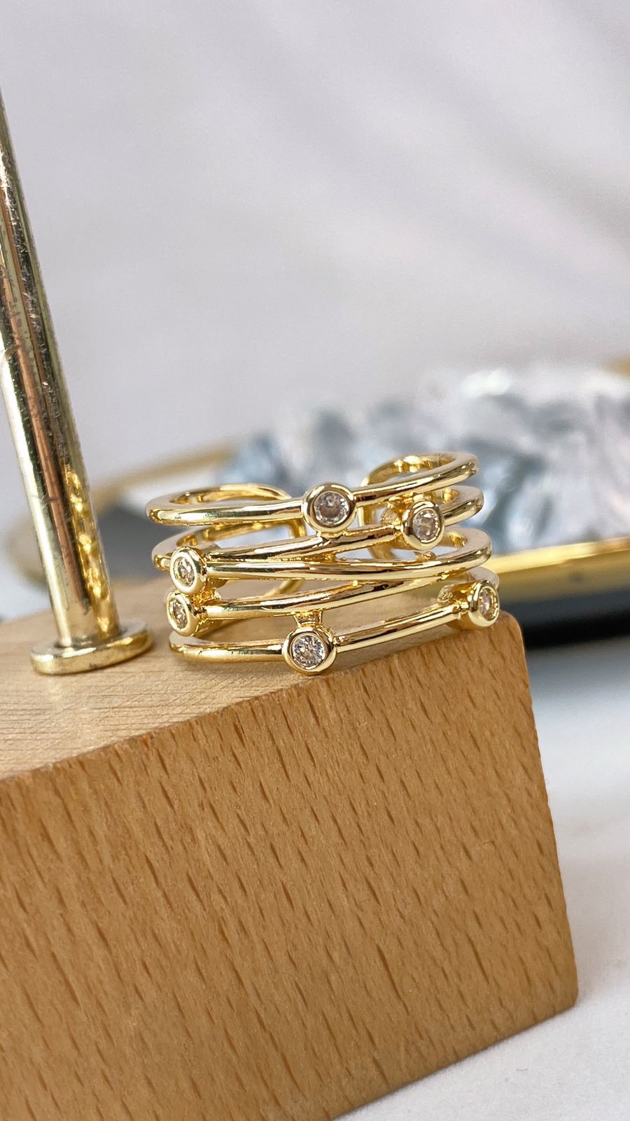 Anillo de Chapa de Oro Ajustable ACO1495-1