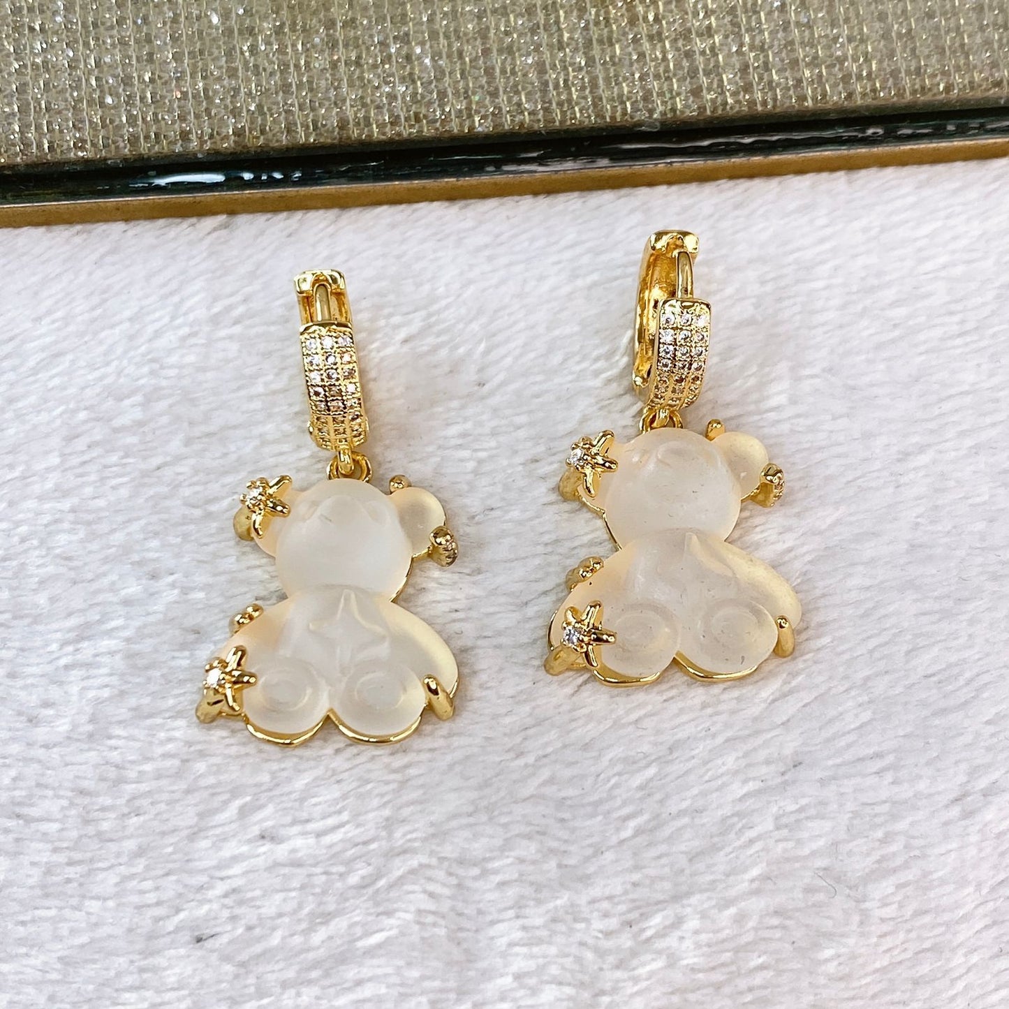 Arete de Chapa de Oro y Zirconias COA2150-2