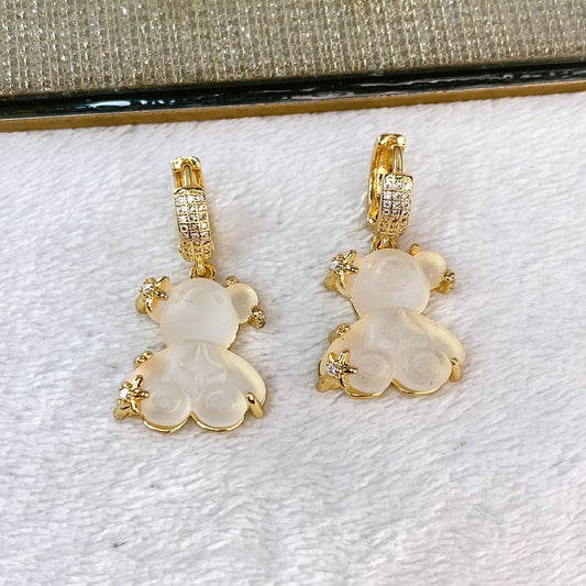 Arete de Chapa de Oro y Zirconias COA2150-2