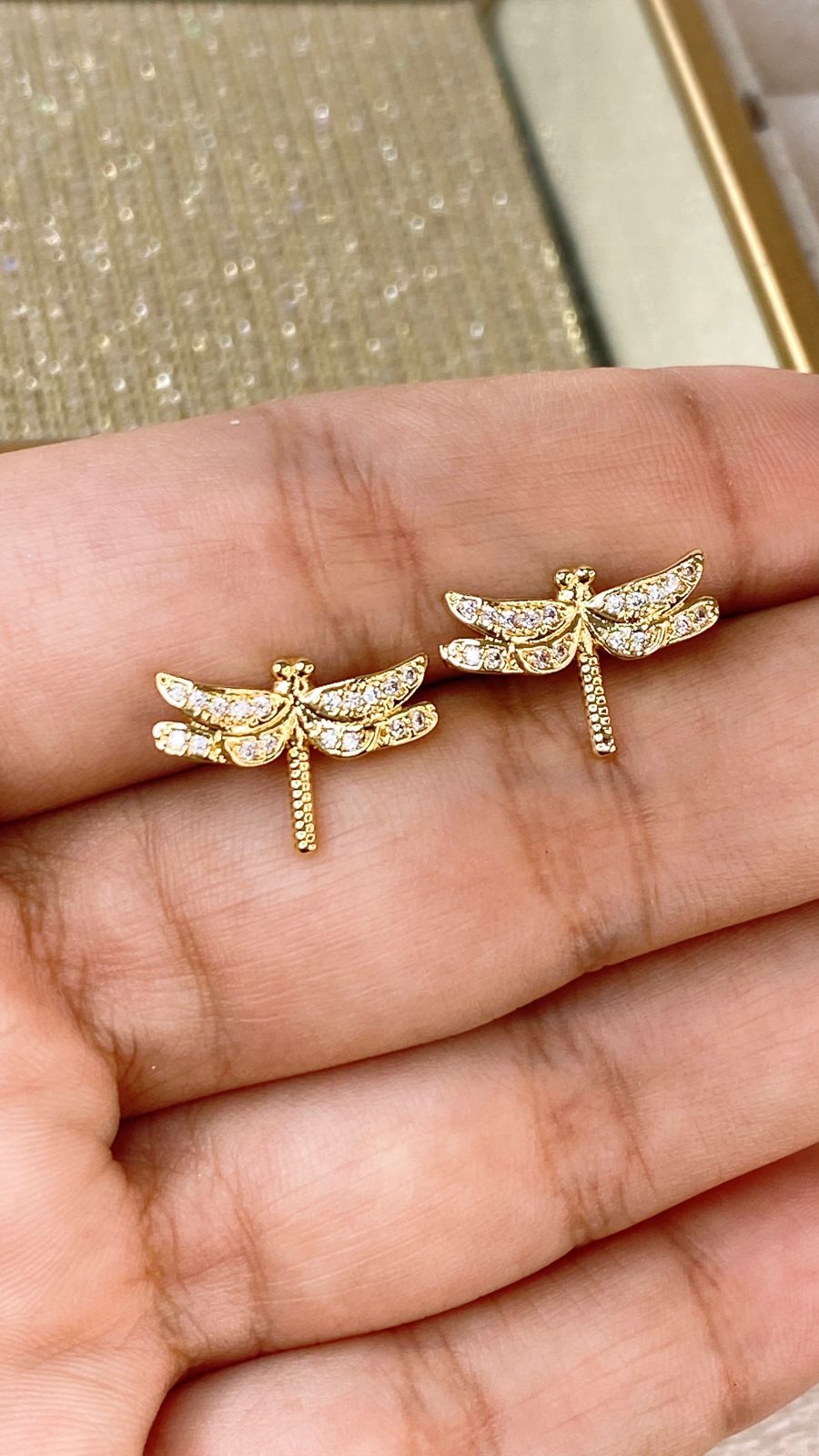 Arete de Chapa de Oro COA2153-1