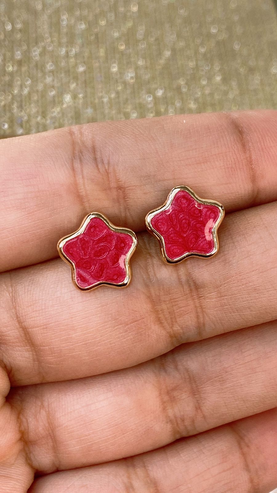 Arete de Chapa de Oro COA2161-2