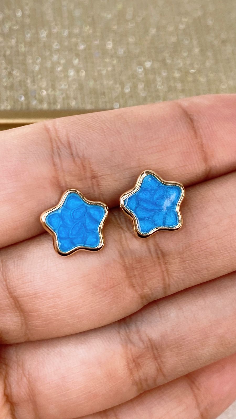 Arete de Chapa de Oro COA2161-3