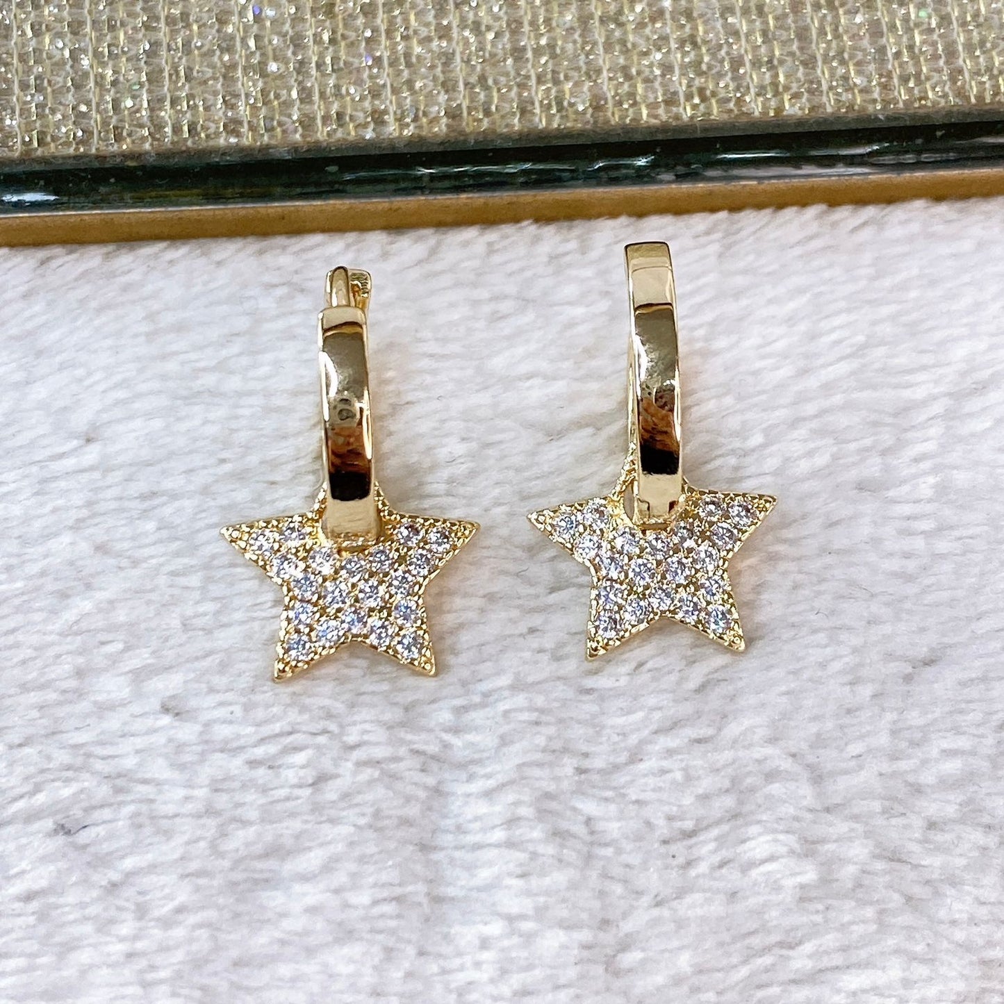 Arete de Chapa de Oro COA2166-1