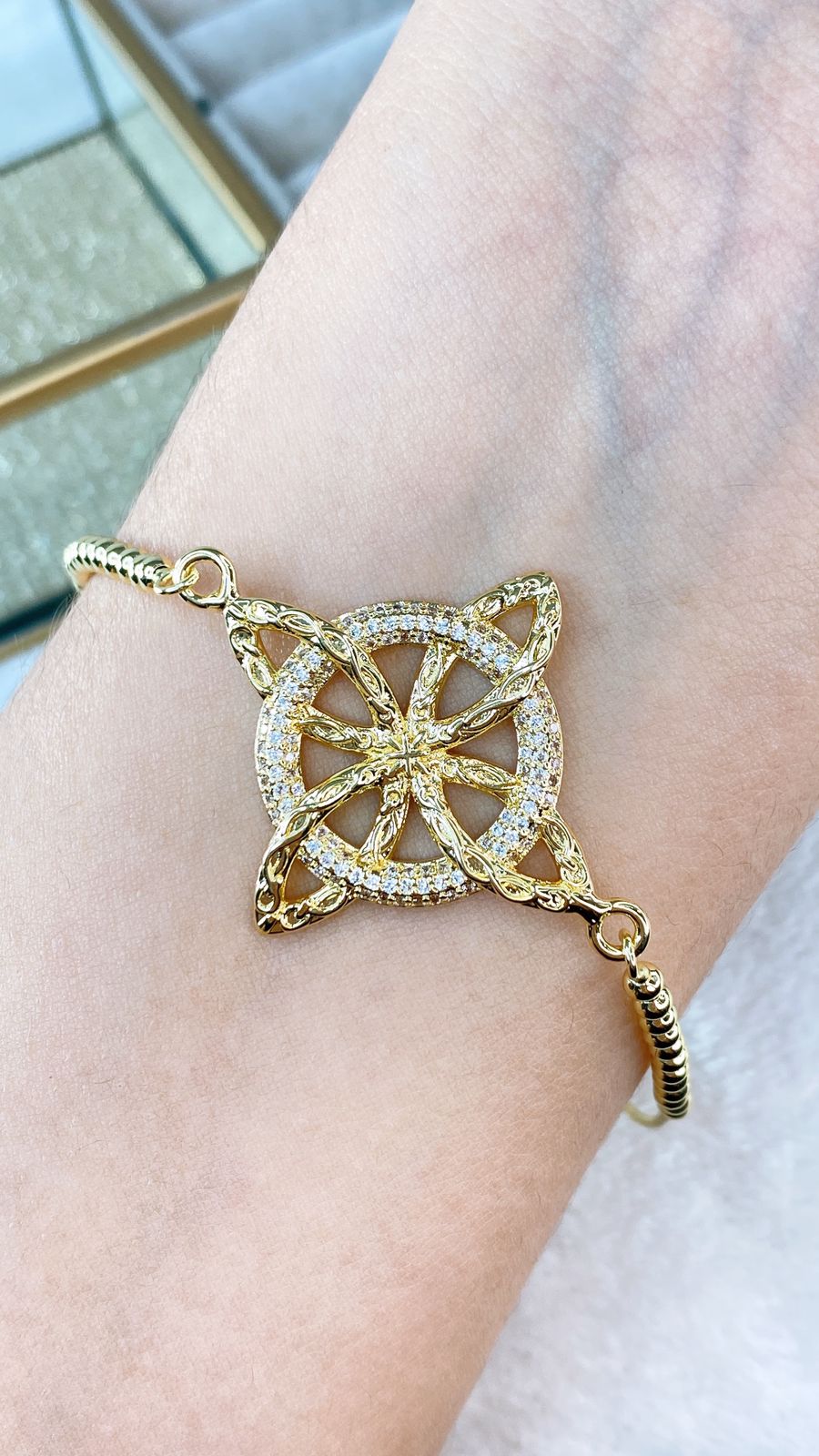 Pulsera de Chapa de Oro COP1626-1