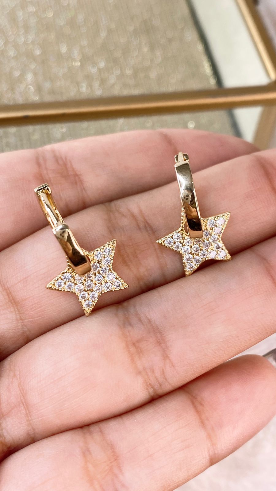 Arete de Chapa de Oro COA2166-1