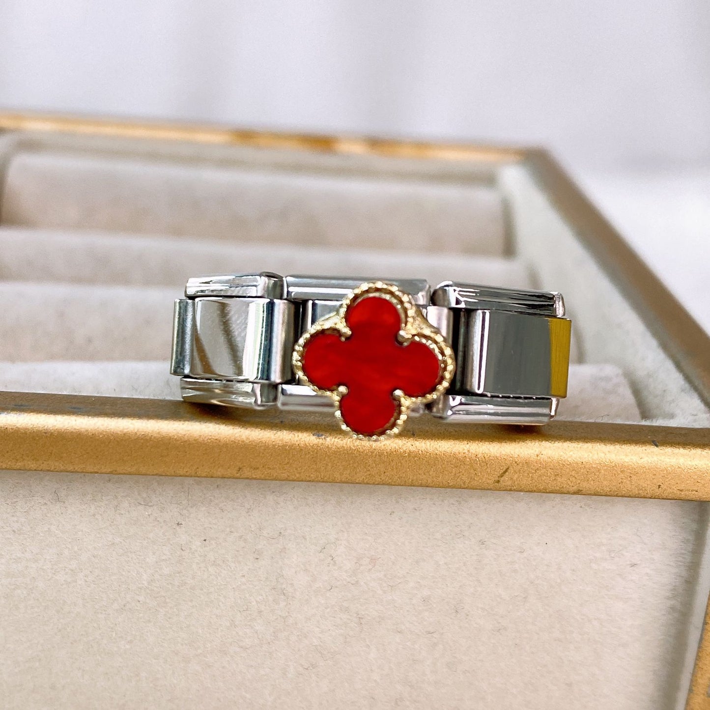 Anillo Italiano de Acero Inoxidable Ajustable RAI1072-2